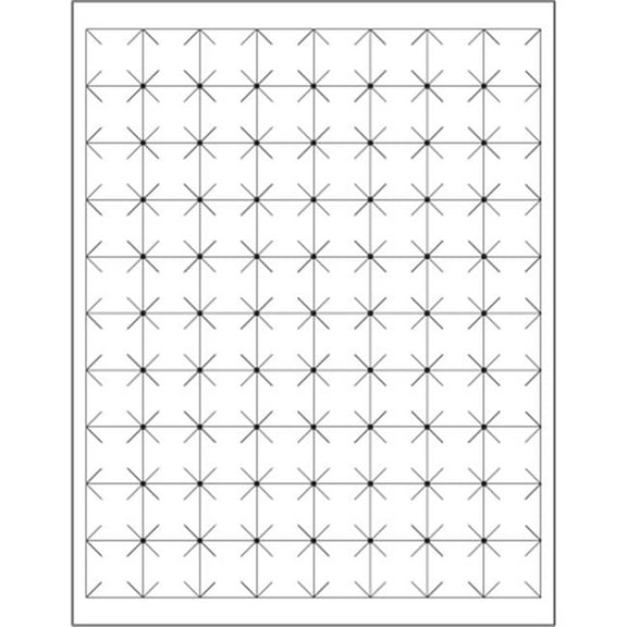 1 x 1 in. White Rectangle Security Slit Laser Labels