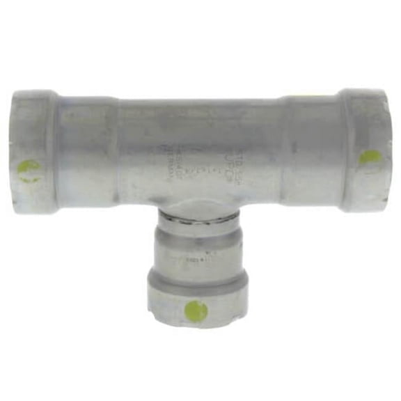1 x 1 x 0.75 in. Steel Tee MegaPressG, Press x Press x Pipe Fitting, Black