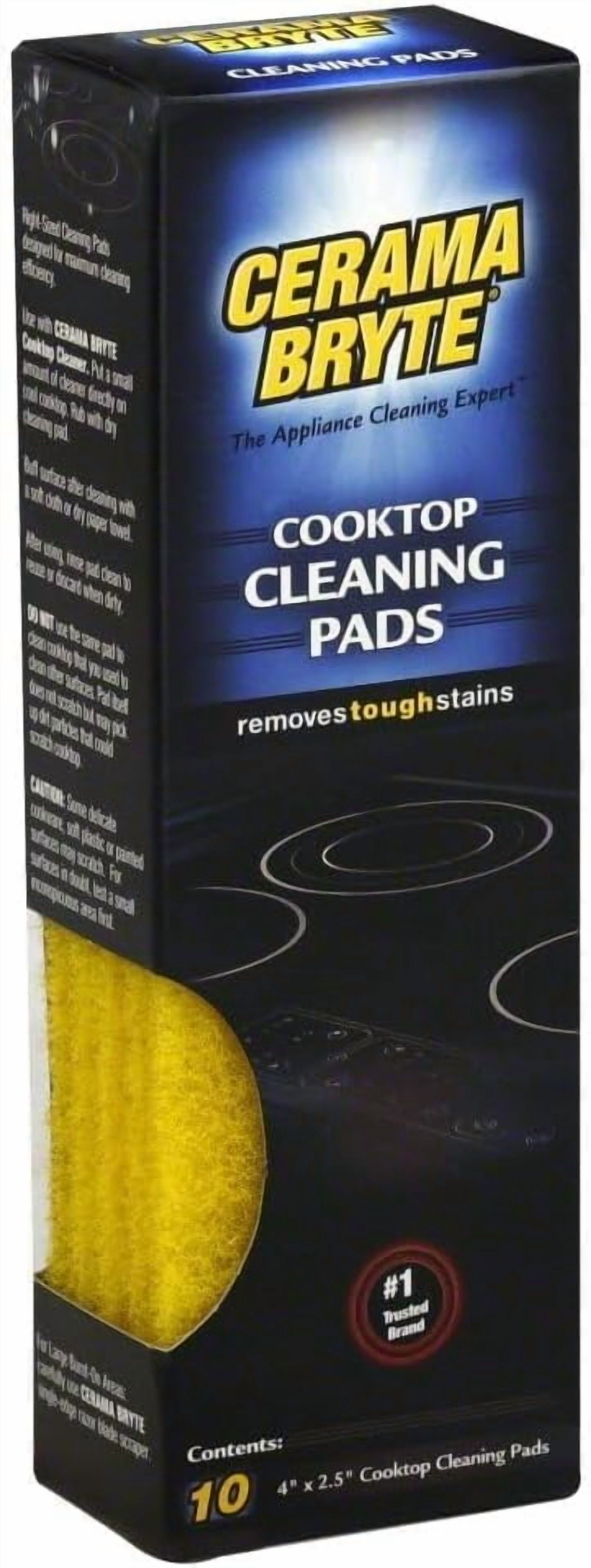 1 x 10 Pack Cleaning Pads Cooktop and Stove Top Cleaner for Glass ...