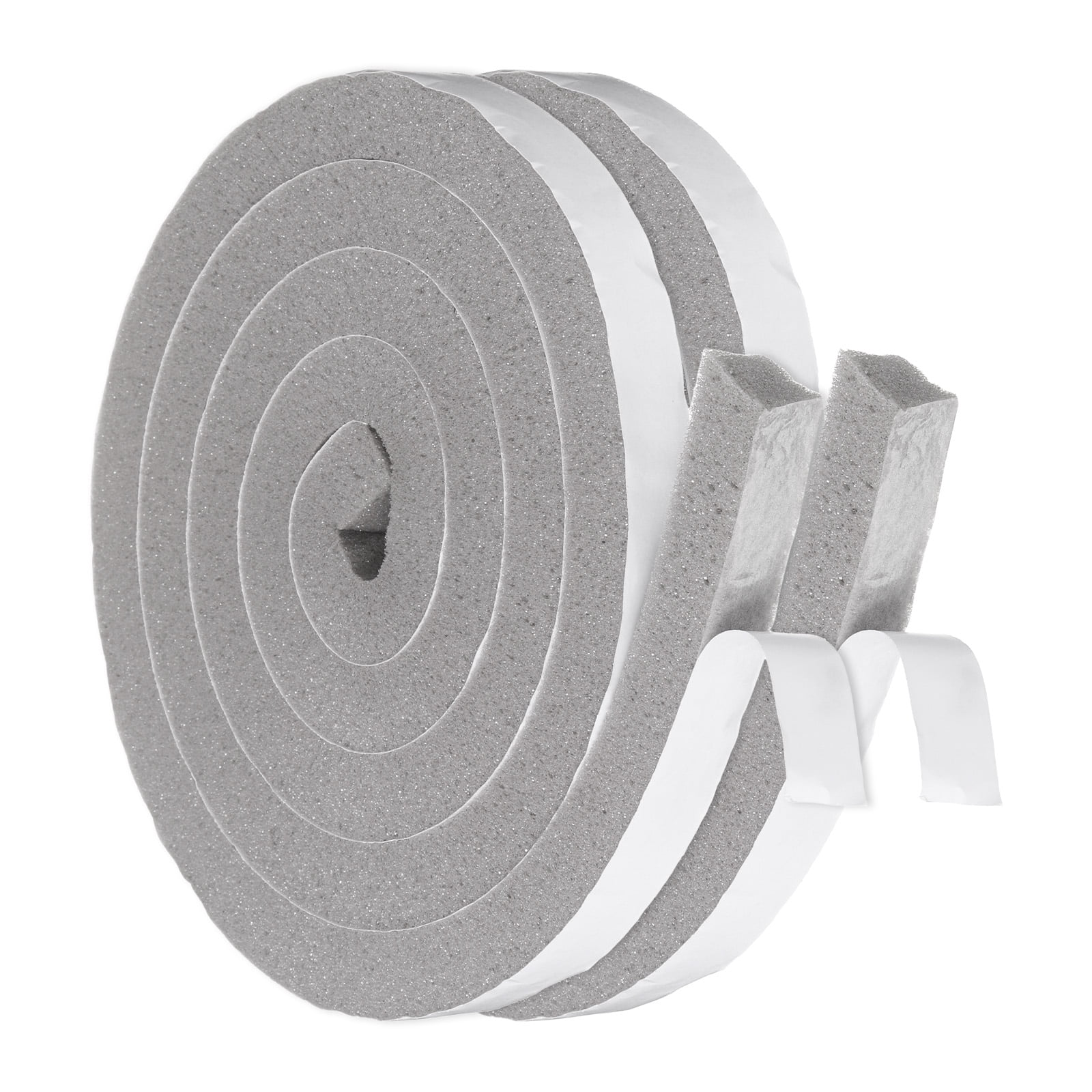 1" x 13/16" Foam Weather Stripping, Self Adhesive Door Seal Insulation Strips, Soundproofing Foam Seal Tape for Door/Window, Air Conditioning (13.12 Ft Total Length in 2 Roll)