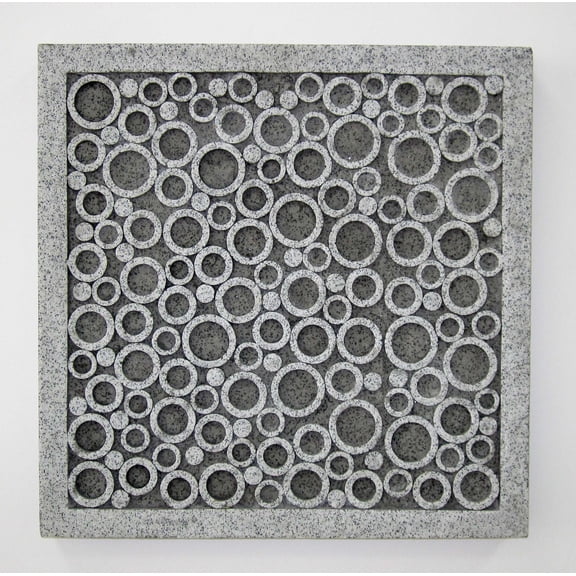1" x 17" x 17" Brown, Sandstone, Square, Bubble Design - Wall Decor