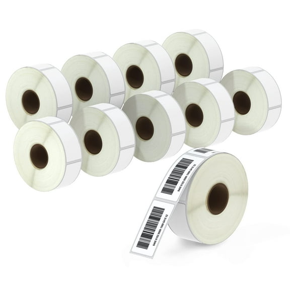 1" x 2" (25 mm x 51 mm) FBA Barcode & Address Labels Compatible with Zebra & More Label Printer,Premium Adhesive & Perforated [10 Rolls, 7500 Labels]