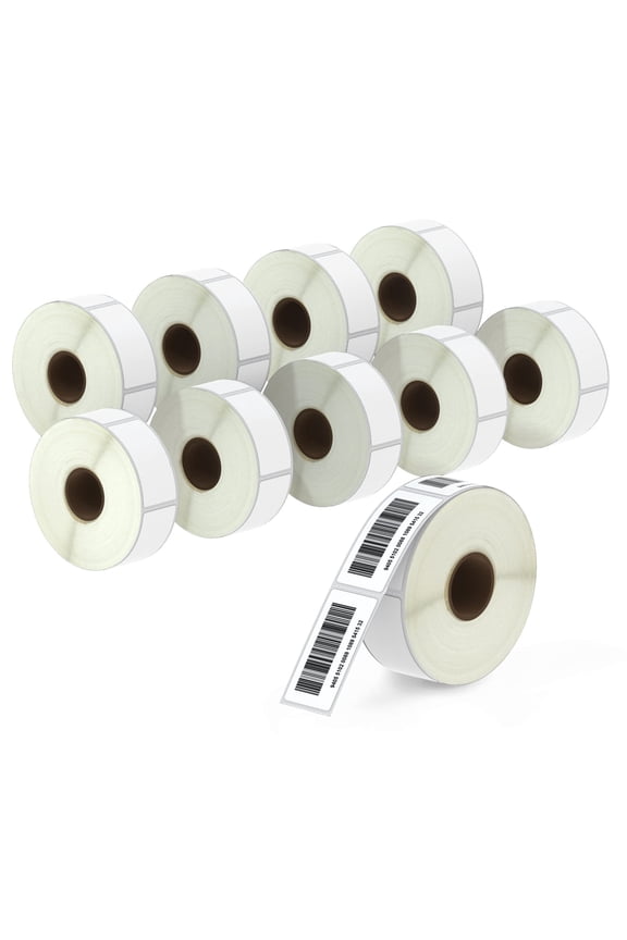 1" x 2" (25 mm x 51 mm) FBA Barcode & Address Labels Compatible with Zebra & More Label Printer,Premium Adhesive & Perforated [10 Rolls, 7500 Labels]