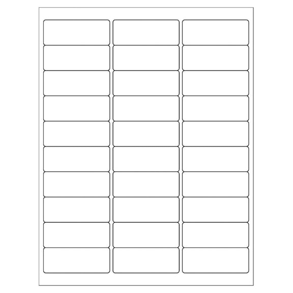 1 x 2-5/8 Inch Label - 30Up Address Labels Self Adhesive Shipping Labels SKU Labels for Laser and Jet Printers 8.5"11" FBA Product Labels (500 Sheets, 15000 Labels)