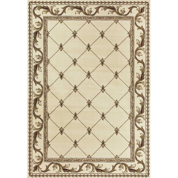 1' x 2' Polypropylene Ivory Area Rug