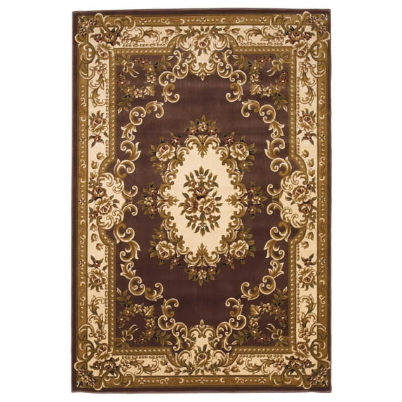 1' x 2' Polypropylene Plum or Ivory Area Rug