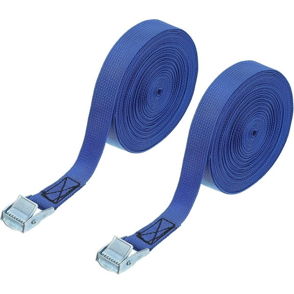 1" x 20 ft Lashing Strap with Buckles, 2 Pcs Cam Buckle Tie Down Straps Adjustable Heavy Duty Secure Cinch Straps Up to 551 lbs for Cargo Kayak Bicycles, Orange