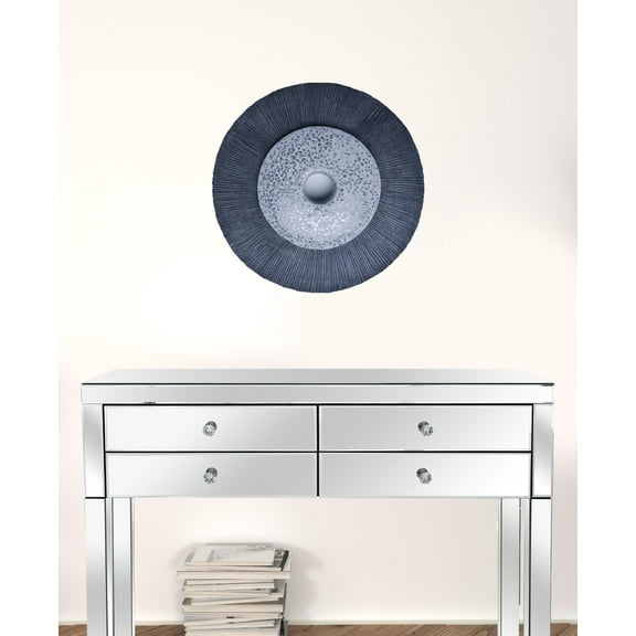 1" x 20" x 20" Sandstone, Fine Polished, Double Layer With Glass Pieces - Wall Decor