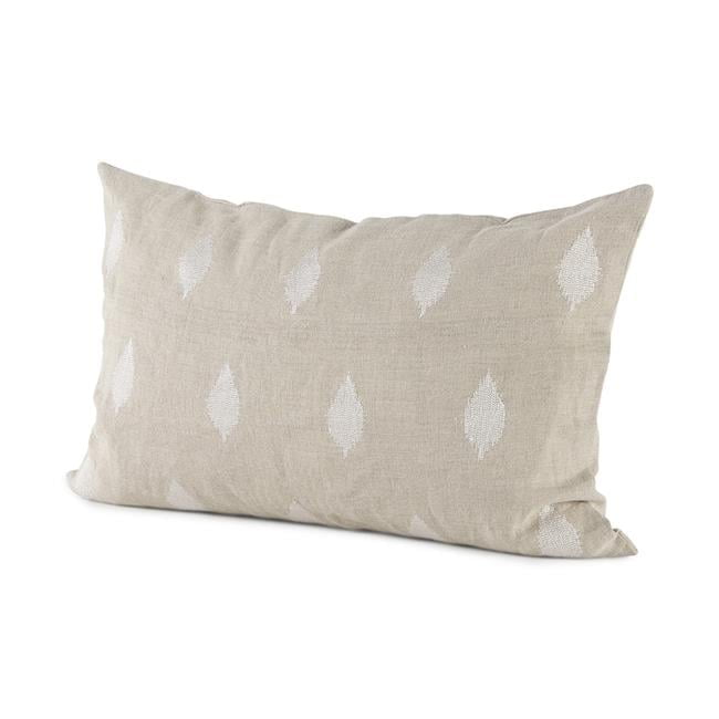 1 x 21 x 13 in. Beige White Patterned Lumbar Pillow Cover Walmart