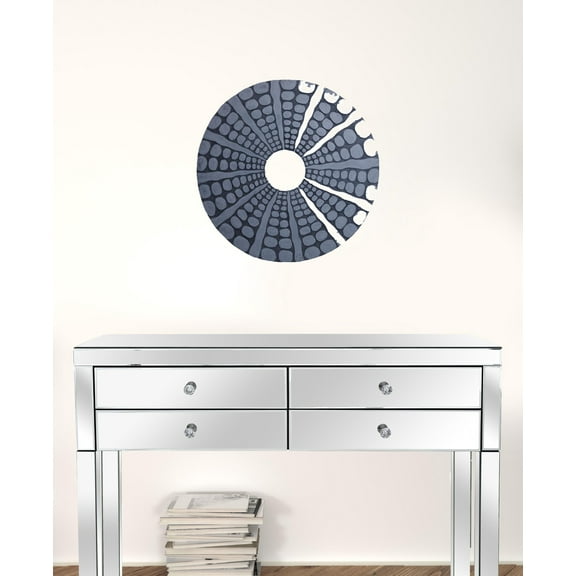 1" x 28" x 28" Sandstone, Round, Stardust Pebble Finish - Wall Decor