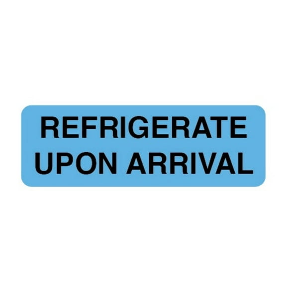 1" x 3" Rectangular Inventory "Refrigerate Upon Arrival" Labels: 150/Pack