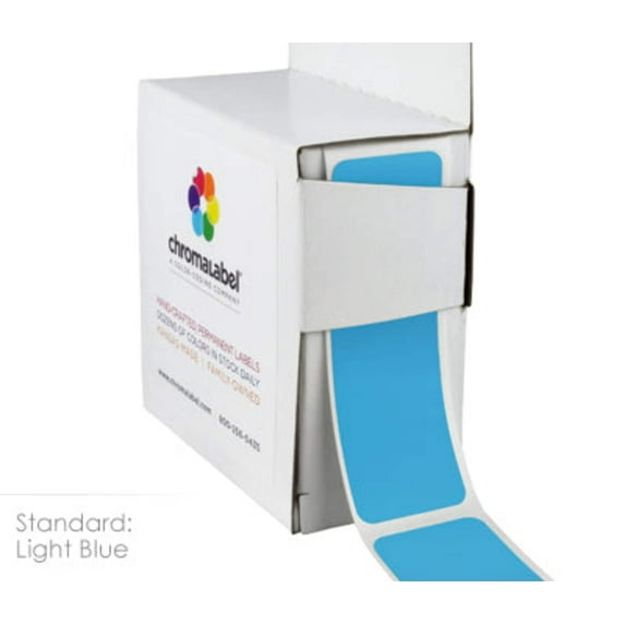 1" x 3" Color-Code Rectangular Inventory Labels: 250/Box