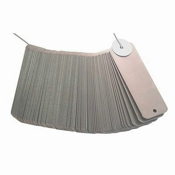 1" x 3" Stainless Steel Blank Rectangle Tags (Sets of 100 Tags)