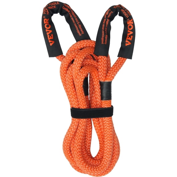 1 x 30 Feet Kinetic Recovery Tow Rope 38000 lbs Heavy Duty Off Road Snatch Strap Extreme Duty 30 Percent Elasticity Energy Snatch Strap for Jeep Car Truck ATV UTV SUV Tractor