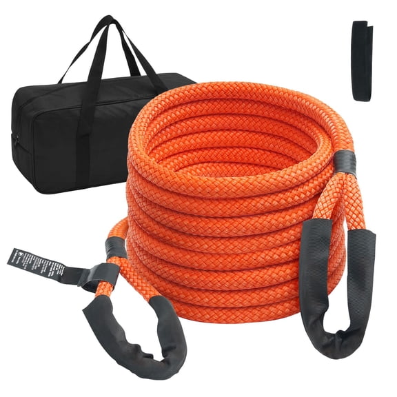 1" x 30' Heavy-Duty Kinetic Recovery Rope, 38,000 lb Capacity Off-Road Snatch Strap for Trucks, Jeeps&SUVs
