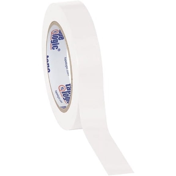 1" x 36 yds. White Tape LogicÂ® Solid Vinyl Safety Tape 6 Mil 48 Rls/Case