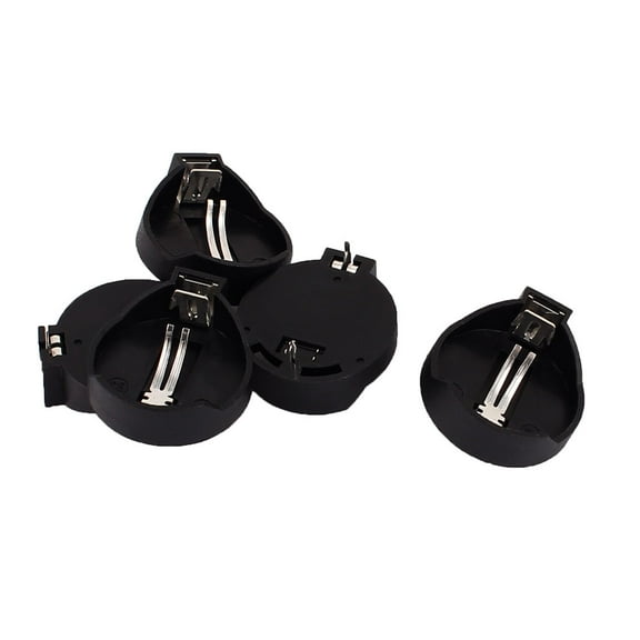 1 x 3V CR 2025/2032 Battery Cell Button Open Holder Box Black 5 Pcs