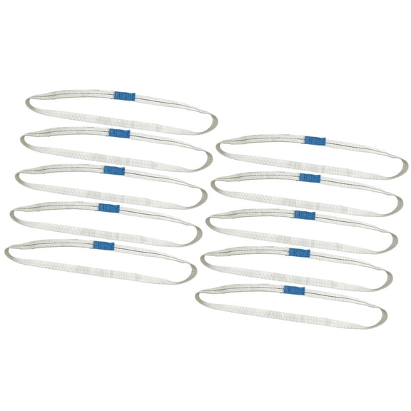 1" x 4.5' Length (White), One Way Sling 1 Ton Working Load Limit (10 Pack)