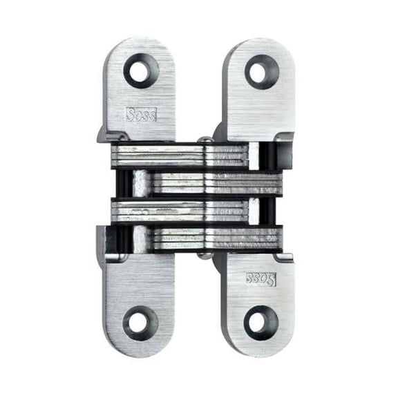 1 x 4.625 in. Heavy Duty Invisible Spring Hinge for 1.375 in. Doors, Satin Nickel