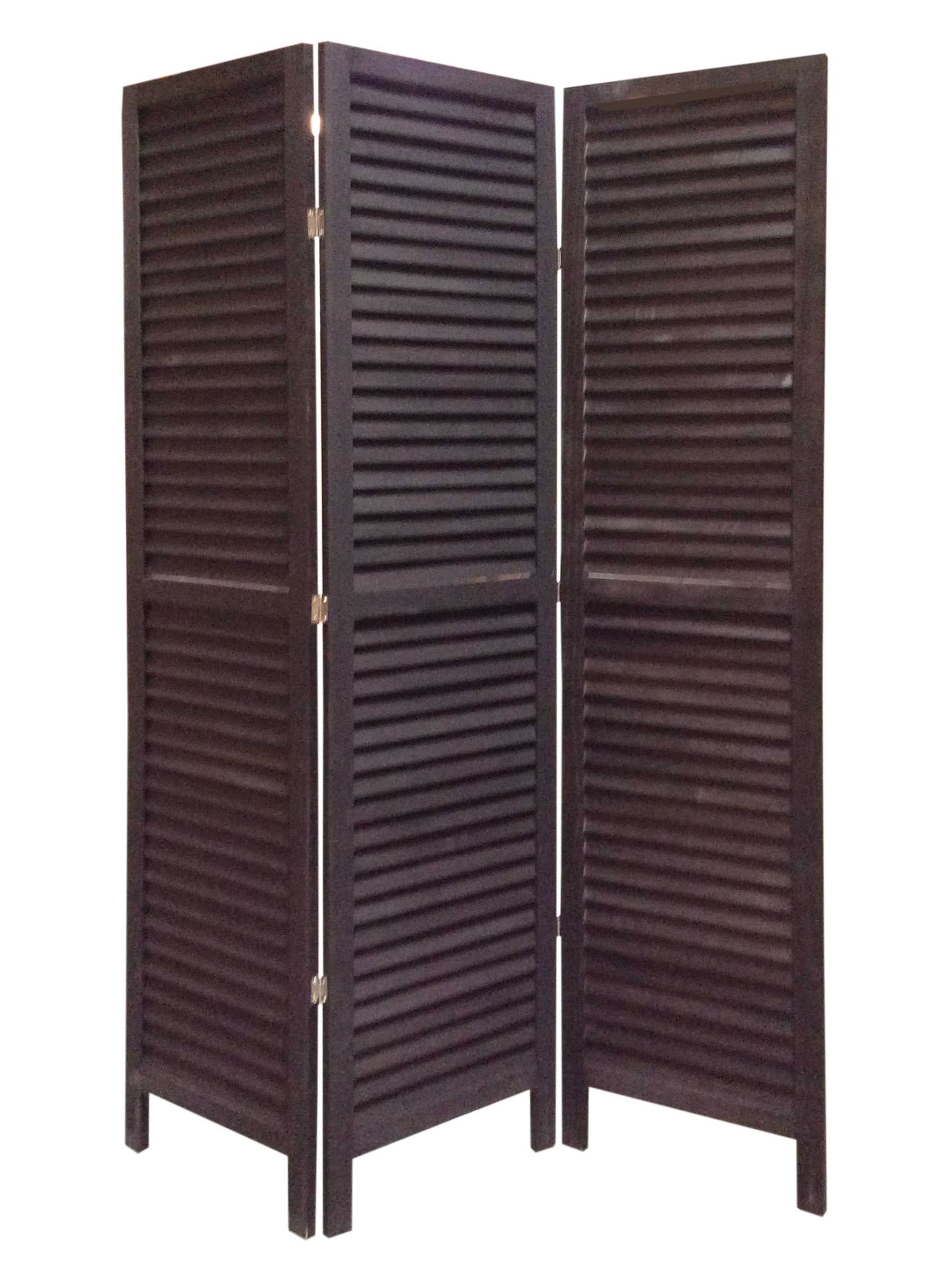 48 X 67 Black Wood Shutter - Screen 48 X 67 Black Wood Shutter - Screen