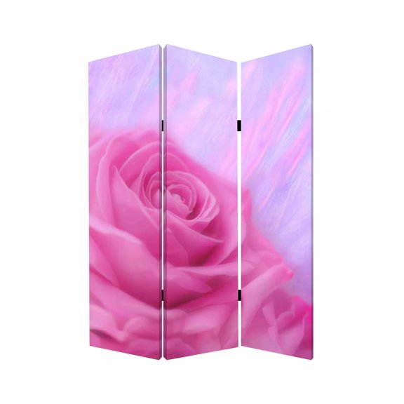 HomeRoots Lighting Lighting Home Decorative Multi Color Wood Canvas Flourish Screen