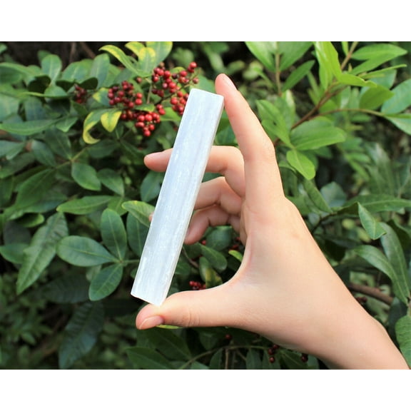 1 x 5" Selenite Stick Wand Rough Crystal Specimen Selenite Wand Reiki Chakra