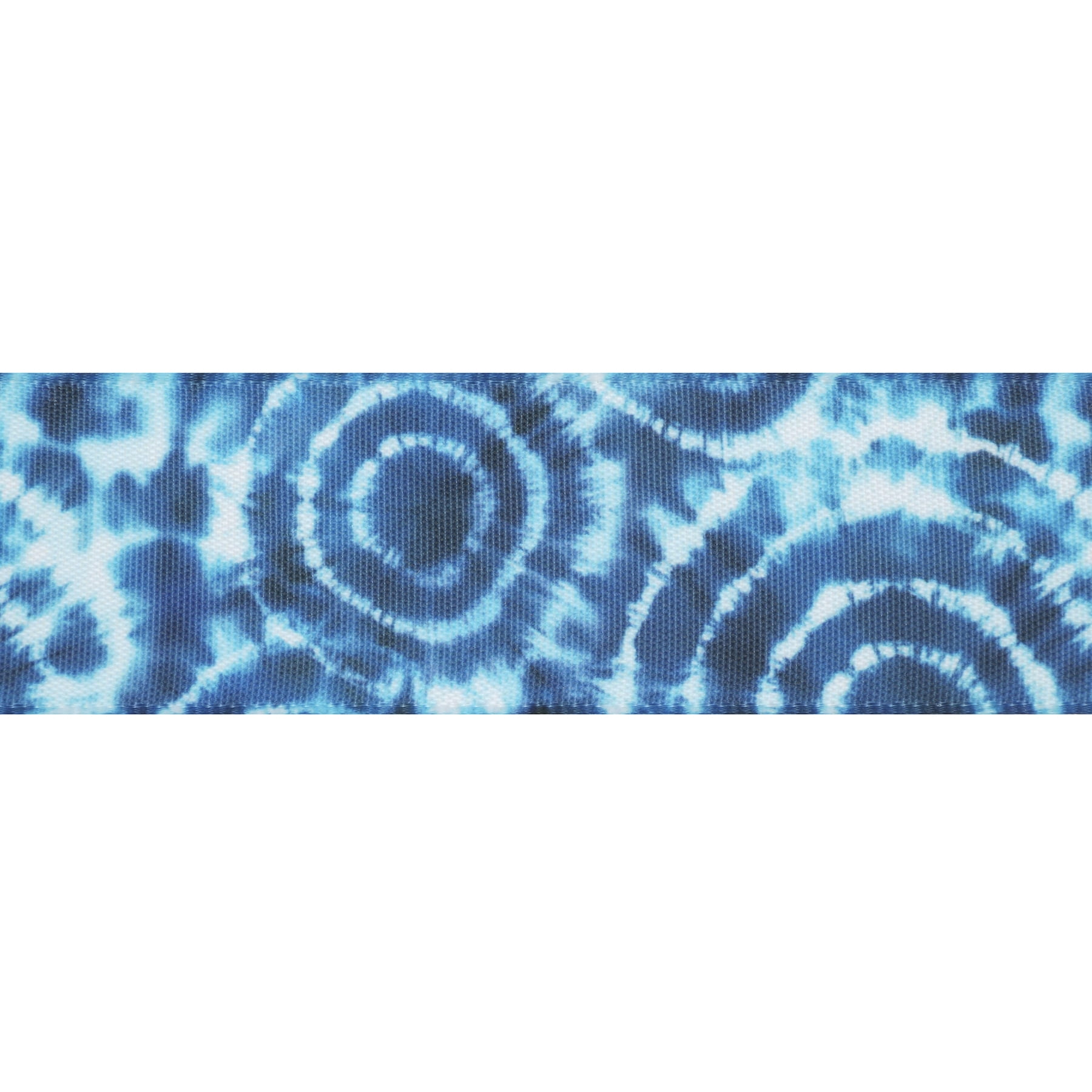 1'' x 5 yd. Blue Tie-Dye Floral Bloom Ribbon