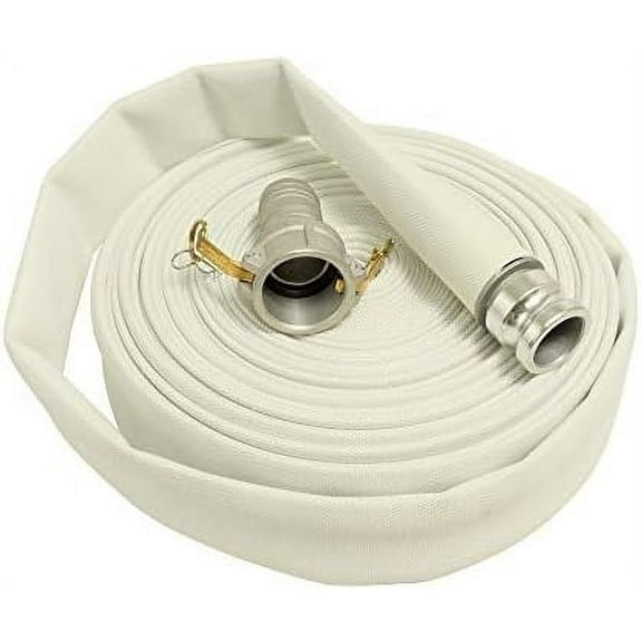 1" x 50' Coupled Camlock Type C & E, Single Jacket Mill Hose (250 LB Test)$$Plumbing & HVAC