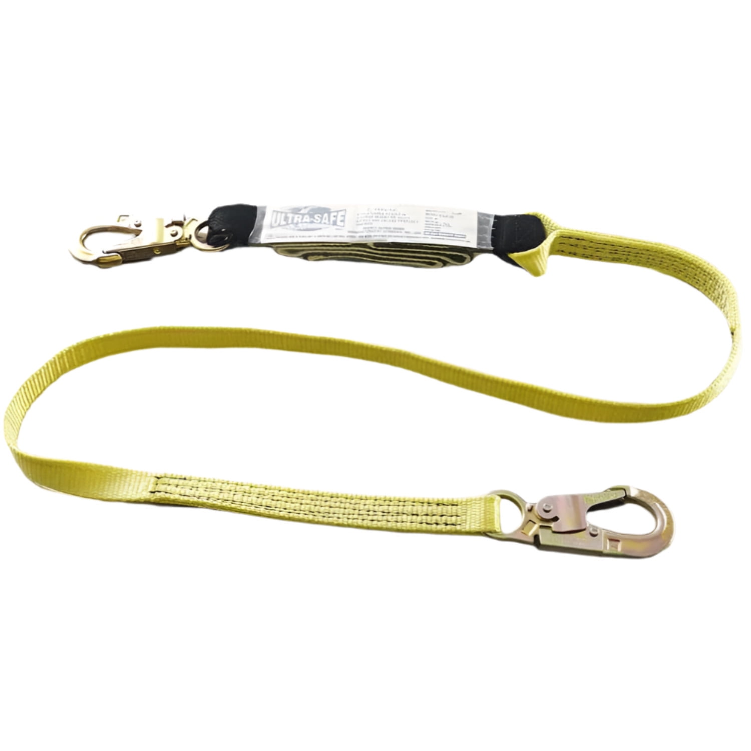 1" x 6 ft. Shock-Absorbing Nylon Web Lanyard w/ Double-Locking Snap Hooks | 96516