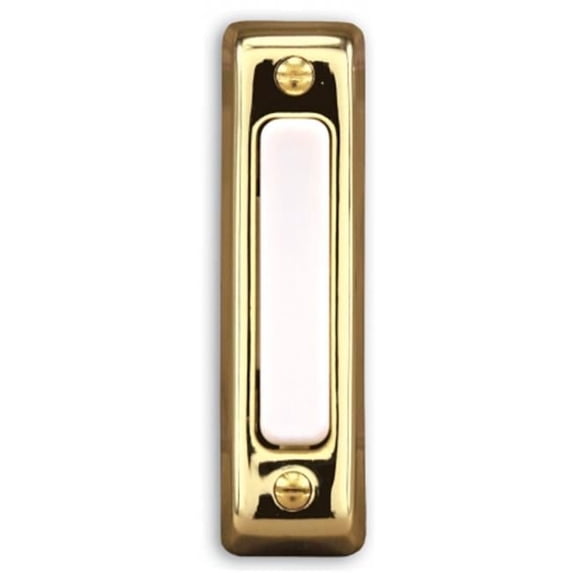 1 x 6 x 2.75 Wired Doorbell - Brass