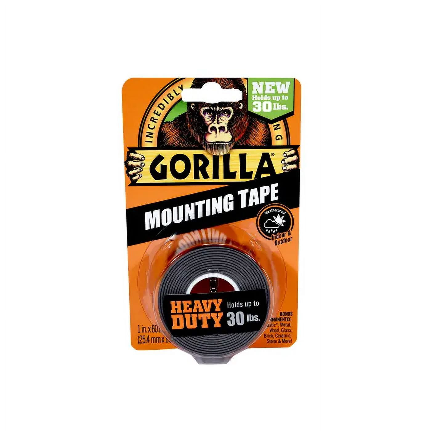 1 x 60 Gorilla Glue 6055002 Black Gorilla Glue Mounting Tape Heavy Duty