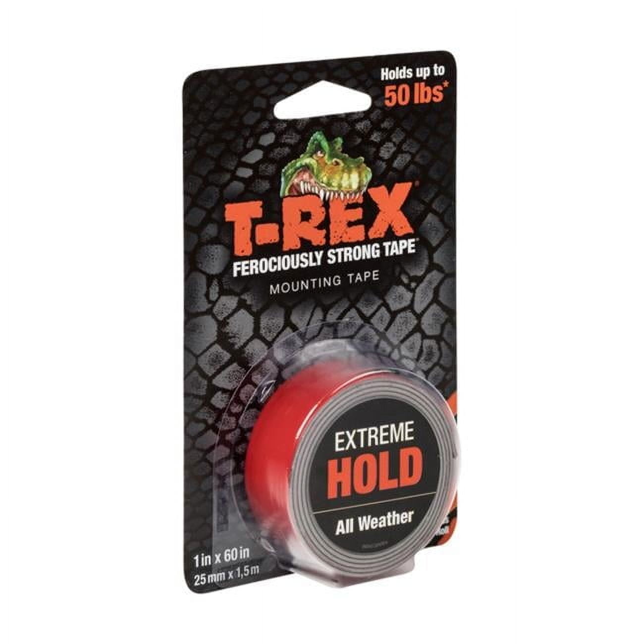 1 x 60 in. T-Rex Extreme Hold Double Sided Mounting Tape, Clear