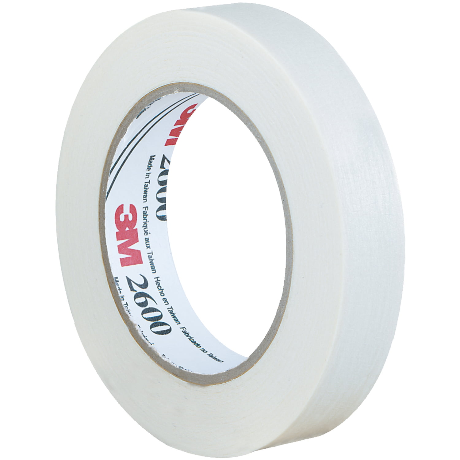 Tape Logic® 2600 Masking Tape, 3" Core, 1" x 180', Natural, Pack Of 36