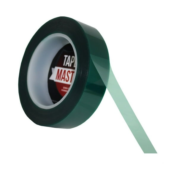 1" x 72 Yds 2 Mil Green Polyester Powder Coating High Temperature Masking Tape