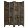 thumbnail image 1 of 1" x 76" x 84" Black Wood Screen, 1 of 7
