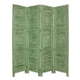thumbnail image 1 of 1" x 76" x 84" Green Wood Screen, 1 of 2
