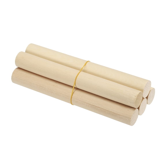 Uxcell Wooden Dowel Rod, Wood Dowels Unfinished Round Wood Sticks Hardwood Sticks for DIY Craft 1 x 8 Inch