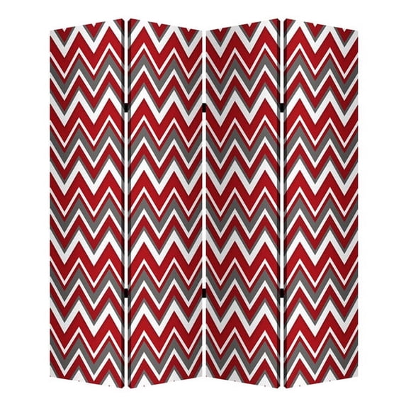 1" x 84" x 84" Mlti Color Wood Canvas Screen
