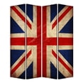 thumbnail image 1 of 1" x 84" x 84" Multi Color Wood Canvas Union Jack  Screen, 1 of 2