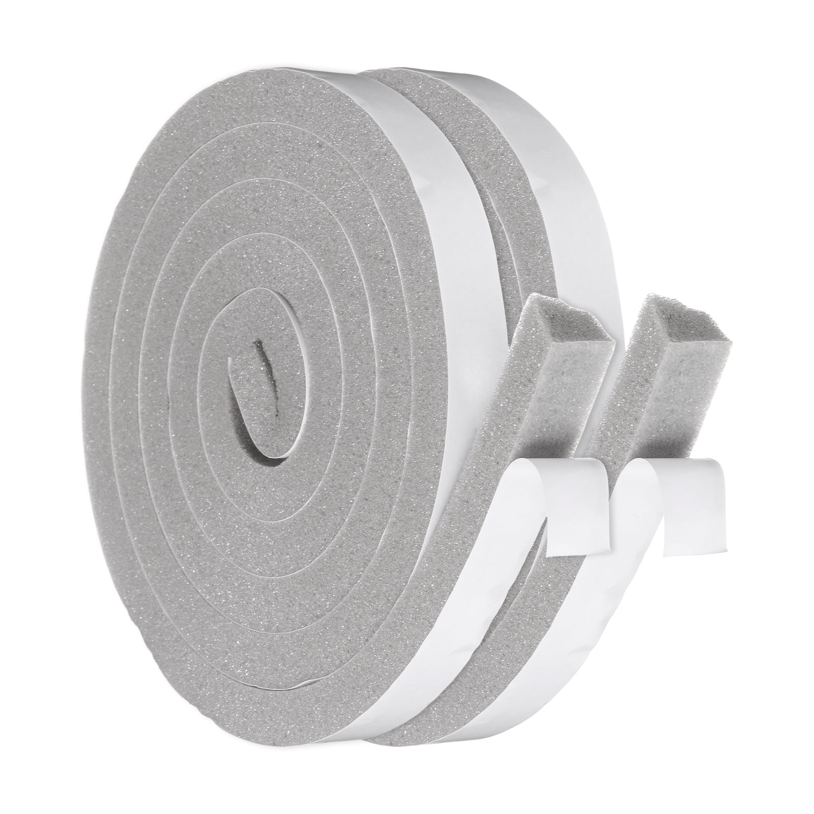 1" x 9/16" Foam Weather Stripping, Self Adhesive Door Seal Insulation Strips, Soundproofing Foam Seal Tape for Door/Window, Air Conditioning (13.12 Ft Total Length in 2 Roll)