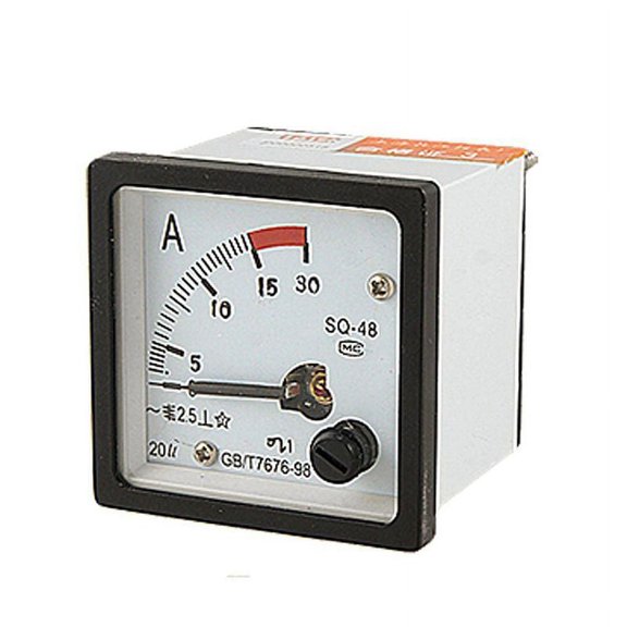 1 x AC Current Panel Meter (with Installation Kit)-White&Black