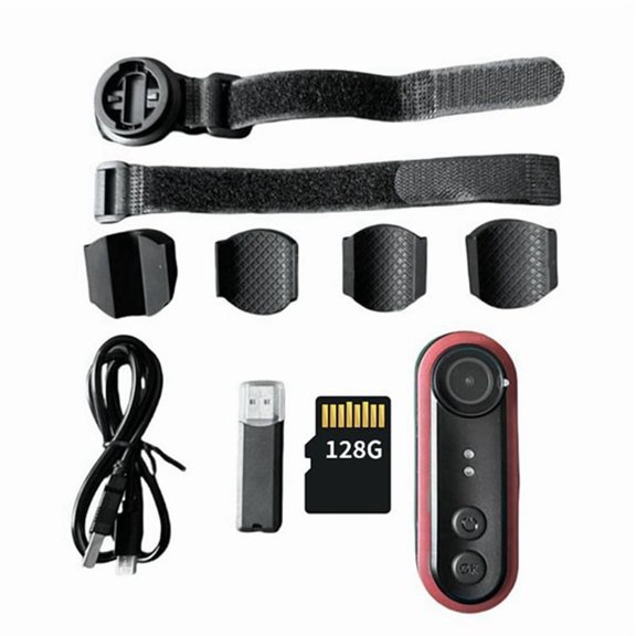 1 x Camera with Tail Light (build in 128G Card) 1 x USB Cable 1 x Card Reader 1 x Band Mount Set-Black