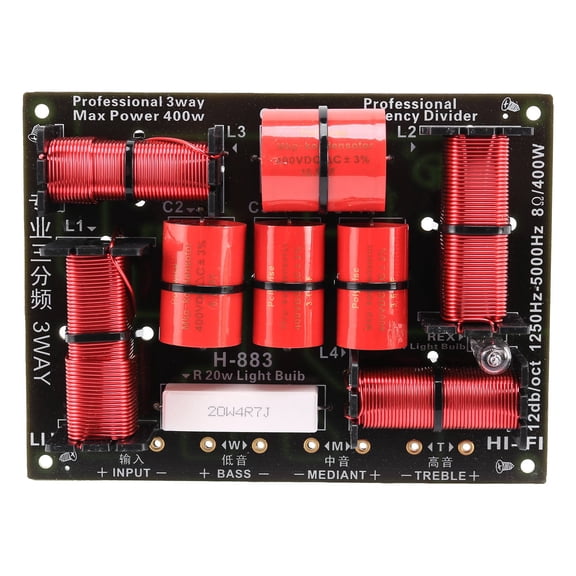 1 x Car audio crossover-red black