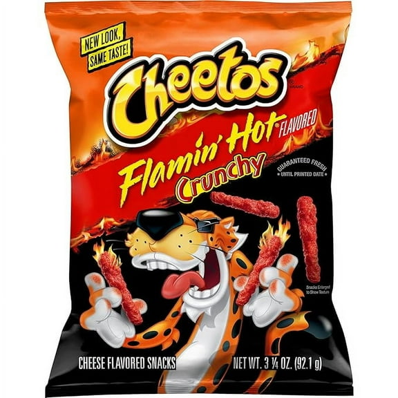 1 x Cheetos Crunchy Flamin' Hot Cheese Snacks, 3.25 Oz