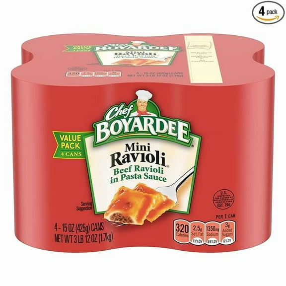 1 x Chef Boyardee Mini Ravioli, 15 oz, 4 Pack