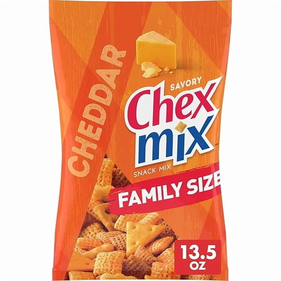 1 x Chex Mix Cheddar Savory Snack Mix, Snacks, Family Size, 13.5 oz
