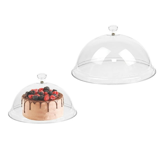 1 x  Clear Cake Dome Cover 8" 10" 12" Acrylic Cake Stand Cover Round Cake Cloche Dome Food Plastic Cake Cover for Food Freshness Dessert Plate Box Tray Display (0.1)