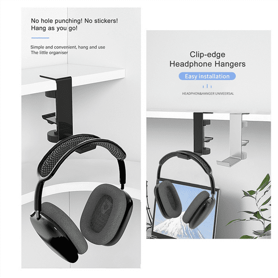 1 x Clip-On Headphone Stand-Silver