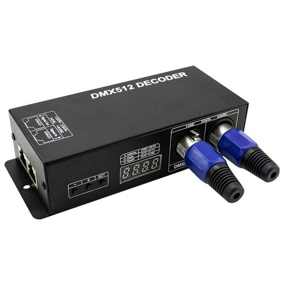 1 x DMX decoder 1 pair x XLR connectors-As Shown