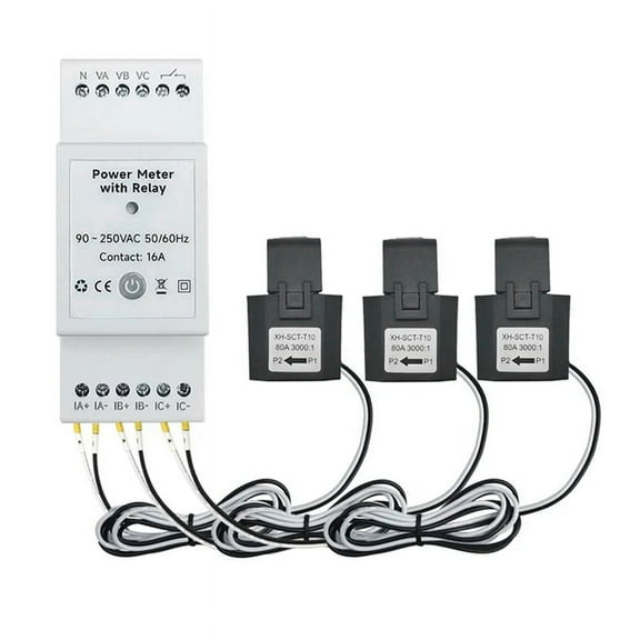 1 x Electricity meter (dual channel - 3CT)-White